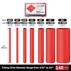 Chanzon 140 Pcs Heat Shrink Tubing Kit, 3:1 Red Sleeving Heat Shrink Wrap Tubing with Length 3.5" (inch), Marine Grade Electrical Waterproof Polyolefin Heat-Shrink Tube