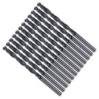 Drill Bit, 3.3mm Cutting Diameter, 4241 HSS Nitriding Black 118° Cutting Angle Versatile Jobber Bits - (Applications: for Drilling Plastic Wood Soft Metal), 12-Pieces