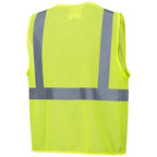Pioneer Hi Vis Mesh Safety Vest - for Traffic & Public Workers - Cool & Lightweight - Class 2 - Reflective Tape - Yellow
