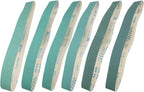 2 x 42 Inch Ceramic Sanding Belts, 2x42 Metal Grinding Belt, 60/80/120/180/240/400 Grit Sander Belt for Knife Making, Deburring, 6 Pack