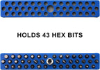 Mayouko 4PCS 1/4" Magnetic Hex Bit Holder Rack Organizer, 172 Holes, 1/4-Inch Drill Bit Holder, 4 Racks, Magnetic Bit Holder with Magnet Base for Screwdriver Bits