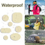 45PCS Nylon Repair Patch Self-Adhesive Pre-Cut Fabric Patch Down Jacket Repair Patches for Puffer Jackets Tenacious Tape Polyester Waterproof Lightweight Tent Repair Patch for Clothes Bag(Beige)