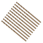 Drill Bit, #48 Cutting Diameter, 4341 HSS Gold Finish 118° Cutting Angle Number Jobber Bits - (Applications: for Drilling Soft Metal Plastic Wood), 10-Pieces