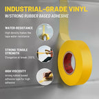 RED WOLF 10 Pack Yellow Electrical Tape 3/4 Inch x 66 Ft Industrial Grade UL/CSA Listed 7 Mil Thick Flame Retardant High Temp Waterproof Electrical PVC Tape Electric Super Vinyl Rated 600V