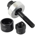 AMZCNC Manual Knockout Punch Kit, Heavy Duty Metal Sheet Knock Out Box Hole Cutter Conduit Punch Driver Die Set ((Conduit Hole Size) 1/2" Knockout Punch)