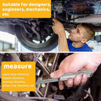 32 Blades Stainless Steel Feeler Gauge, Metric and Imperial Gap Measuring Tool Width and Thickness Feeler Gage Gauge for Spark Plug, Valve Adjustment Tool, 0.04-0.88 mm (0.0015-0.035 Inch)
