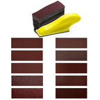 Micro Sander for Small Projects Finger Sander for Crafts with 100pcs 3.5 x 1 Inch Assorted Sandpaper of 60 120 240 400 600 800 1000 1200 1500 2000 Grit for DIY Crafts Polishing Sanding