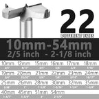 22 Pcs Forstner Drill Bit Set 10-54mm (2/5" to 2-1/8") Wood Hole Saw,Wood Cutter for Woodworking (22PCS Set (10-54mm))