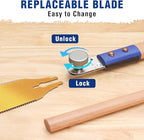WORKPRO 10 Inch Japanese Pull Saw, Double-Edged Hand Saw for Wood Cutting with 7-10&18 TPI, SK5 Flexible Blade, Non-Slip Beech Handle for Woodworking
