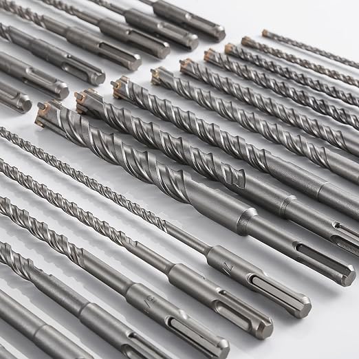Concrete Drill Bit lengthening 1pcs 1-1/4" X 18"-16" Cross-Type Double Thread Carbide Material Suitable for Concrete, Brick, Cement Walls, Stone, Extra Long Hammer Drill Bits for Concrete