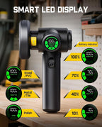 Fanttik M10 ACE Cordless Angle Grinder Brushless, 3 Inch Compact Cut Off Tool with LED Display, 3 Variable Modes, Double Security, Type-C Fast Charging, 10000RPM Mini Cutter with 4 Blades