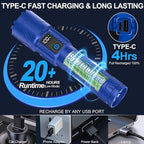 Rechargeable Flashlights High Lumens - Super Bright LED Tactical Flash Light, Powerful Waterproof Handheld USB C Flashlight for Camping,Emergencies,Home,5 Modes,Zoomable (1, Blue)