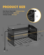 Power Tool Charging Station - 3 Layer Wall Mount Power Tool Organizer with Charging Station for Power Drill, 6AC Outlets, Great as Heavy Duty Tool Rack & Tool Holder for Garage Organization
