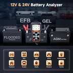 FOXWELL BT705 Plus Car Battery Tester 12V 24V Automotive, 100-2000CCA Battery Load Tester Digital Battery Analyzer Charging System Alternator Tester Cranking Checker for Car Heavy Duty Truck Marine