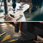 LAMPTOP 47 Pcs Woodworking Tools and Accessories, Including Countersink Drill Bit Set, Wood Plug Cutter, Step Drill Bit, Saw Blades, Drill Stop Bit Set, Long Twist Drill Bit, L-Wrench, Center Punch