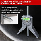 Pipe Center Finder,Pipefitter Tools w/Magnetic Centering Head,Measure Pipe Diameter,Accurate Location Aluminum Pipe Marker Centering Tool for Pipe Measurement