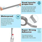 Romeda 9 Pack Electrical Tapes, Electrical Tape Water, Sun, and Oil Resistant, Electrical Tape is Suitable for Most Domestic, Commercial, and Industrial environments - Gray