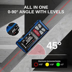 SainSmart Dual Laser Measuring Tool, 393Ft/120M Red Bilateral Distance Meter with Backlit LCD, Rechargeable, Multi-Unit (Ft/in/M), Electronic Level, Length/Area/Volume/Angle Sensor/PC Data Transfer