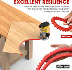 Flexible Router Edge Guide,Professional Router Templates for Woodworking Accessories,Flexible Curve Guide for Precise Thread Border, Curve and Arc Angle Positioning(RED 39INCH)