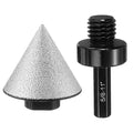 HARFINGTON Diamond Beveling Chamfer Bits 48mm Dia 5/8-11 Thread Cone Grinder Bit with Adapter, Countersink Drill Bit to Enlarge Holes for Porcelain Tile, Marble, Ceramic, Glass, Stones