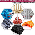 3 Inch PVC Pipe Reamer with Triple Blade,PVC Fitting Saver Socket Saver Plumbing Tool, 3" Plastic Pipe Fitting Reamer for Schedule 40 CPVC ABS Fitting Hub, Fit Standard 1/2" Drills