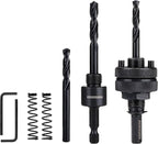 Hex Shaft Hole Saw Mandrel, 7/16-Inch and 3/8 Inch Hole Saw Arbor with 3Pcs Central Drill/2PCS Hex wrench/2Pcs Spring