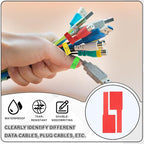 uxcell 300 Pcs Cable Labels, Waterproof Wire Cord Labels Tags, Cord Organizer Management Tags for Charger Cable Organizer Wire Markers Printer and Handwriting, Yellow