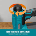 ALLOYPOWER 18 Gauge Nail Gun Battery Powered, 2 in 1 Cordless Brad Nailer/Electric Stapler with 2.0Ah Battery and Charger,1000pcs Nails and 500pcs Staples Included for Home Improvement & Woodworking