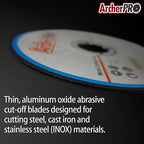 50 Pack 4.5” Abrasive Cut-Off Wheels for Metal Cutting. 4 ½ inch Cut Off Tool for Steel and Iron. Abrasive Metal Cutting Discs for Angle Grinder (50 Count 4-1/2” x 1/16” x 7/8”)