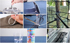 ALBO Black Zip Ties 12 Inch Long Zip Ties Plastic Cable Ties Thick 0.19 Inch 100 Pack Tie Wraps Heavy Duty 50lb UV Resistant Nylon Wire Ties for Indoor and Outdoor