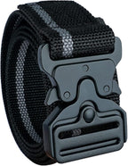 MELOTOUGH Quick Release Work Belt 1.5 Inch Web Work Tool Belt with Heavy Duty Metal Buckle for Tool Pouch, Construction, Electrical (Grey)