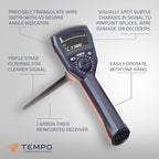 TEMPO Communications 521E Wire and Sprinkler Valve Locator Tool, Irrigation Underground Wire Locator, Buried Wire Locator (2025 Model)
