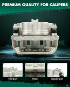 SCITOO 19B6448 Front Left Disc Brake Caliper w/Bracket Fit For Honda For Odyssey 2011-2017, Double Pistons