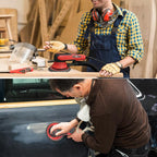 S&F STEAD & FAST Electric Random Orbital Sander with Vacuum Attachment 350W, Professional-grade, 5 inch 6 inch Backing Pads, Quiet, Powerful, Low Vibration, Woodworking, Auto Body Repair
