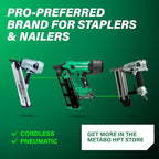 Metabo HPT 18V MultiVolt Cordless 21° Framing Nailer Kit, 3-1/2" Plastic Strip Framing Cordless Nailer, Power Tool with 4.0Ah Lithium Ion Battery, Drives 2" to 3-1/2" Nails, NR1890DRA
