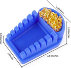 YIHUA S200 Blue Heat-Resistant Silicone Soldering Wire Holder with Brass Wool Cleaner, 6 Grooves, Storage Tray, Helping Hands Soldering Wire Welding Fixture, Compatible Diameter 32-7AWG