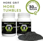 Polly Plastics Rock Tumbler Media Grit Refill, Medium 180/220 Silicon Carbide Grit, Stage 2 for Tumbling Stones (2 Pack) (6 lb.)
