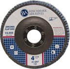 Benchmark Abrasives 4.5" x 7/8" Premium Zirconia T29 Angled Flap Discs 4 1/2 for Angle Grinder, Sanding Discs, Finishing, Rust, Stock Removal- Grinding Wheels 4 1/2 Inch (100 Pack) - 80 Grit