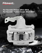 cciyu Rear Left & Right Brake Calipers Assembly w/Bracket 19B6455 19B6454 2011 2012 2013 2014 2015 2016 For Hyundai For Elantra,2013 2014 For Hyundai For Elantra Coupe