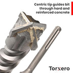 1-1/4 X 36 in SDS MAX Bits, Rotary Hammer Drill Bits, Carbide Drill Bits, Masonry Drill Bits for Concrete, Stone and Brick, SDS MAX Hammer Double Flute, Masonry Drill Bit, Concrete Drill Bit
