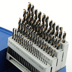 COMOWARE 60pcs Number Drill Bit Set, Wire Gauge #1 to #60, HSS M2 Drill Bit, 135° Split Point, Black and Gold Coated, Drill Bit Set for Metal/Plastic/Wood, with Index Case