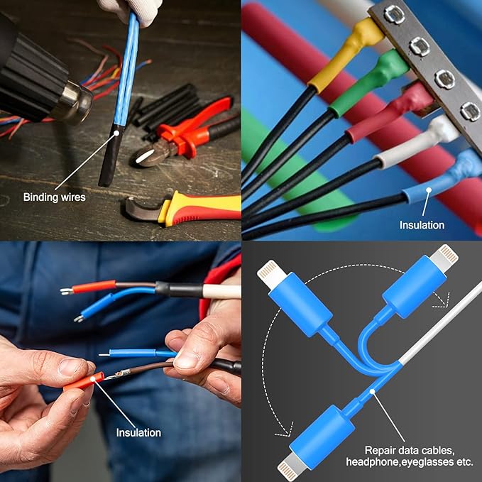Chanzon 2:1 Ratio 1/4" (6mm) Heat Shrink Tubing 8Ft Roll (2.5M Total Length) Red Polyolefin Sleeving Wrap Shrinking 2 to 1 1pcs