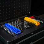 48 pcs MAGNETIC Modular Wrench Organizers for Tool Drawers - Wrench Rack with Metric&SAE Labels, Perfect Tool Storage Holder. Gift for father, brother and boyfriend (with magnet)