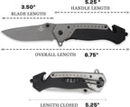 Snake Eye Tactical Heavy Duty Every Day Carry Folding Pocket Knife (Black-1018)