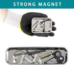 8 Pieces Magnetic Trays Set Stainless Steel Magnet Tool Tray Parts Holder for Screws, Sockets, Bolts, Pins, Mechanic's and Automotive