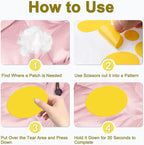 45PCS Nylon Repair Patch Self-Adhesive Pre-Cut Fabric Patch Down Jacket Repair Patches for Puffer Jackets Tenacious Tape Polyester Waterproof Lightweight Tent Repair Patch for Clothes Bag(Yellow)