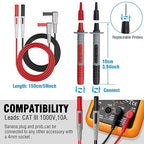 Multimeter Test Leads Kit,25PCS Current Probes with Replaceable Alligator Clips,Precision Sharp Probe,Test Hook,Test Tweezer,Wire Piercing Test Probe for Digital Electrical Multimeter Testing