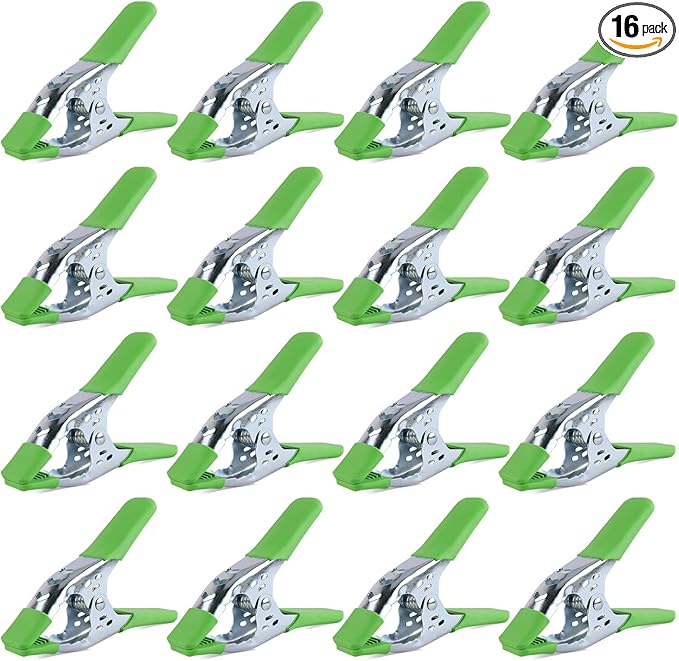 SWANLAKE 16PCS 6" inch Spring Clamp, Heavy Duty Spring Metal Spring Clamps, 2.5"-inch Jaw opening (6inch 16-Piece)