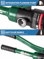 Hydraulic Crimping Tool - 12T Crimping Force, 9 Pairs of Dies (8AWG-4/0AWG) - Battery Cable Crimper with High Crimping Power for Secure Connections, Electrical Projects, and More