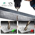 Hex Shank Cobalt Drill Bit Set 16Pcs 1/16"-3/8", M35 HSS Twist Impact Drill Bits for Metal and Hardened Steel, with Indexed Storage Case